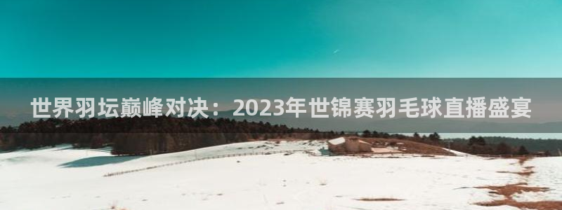 雨燕360体育免费直播高清视频大全：世界羽坛巅峰对决：2023年世锦赛羽毛球直播盛宴