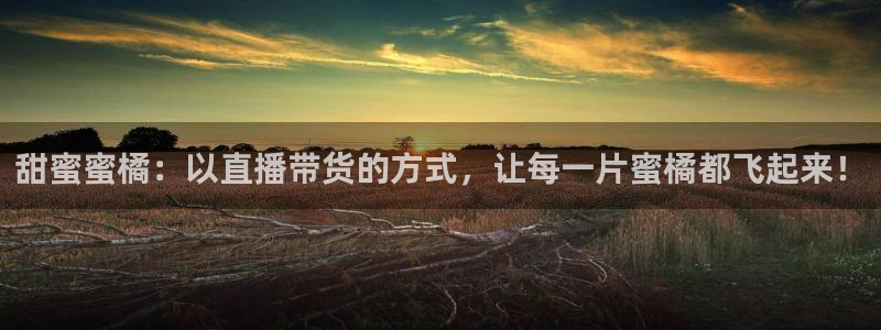 360体育直播观看：甜蜜蜜橘：以直播带货的方式，让每一片蜜橘都飞起来！